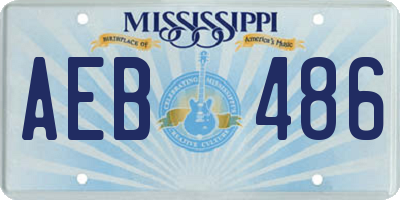MS license plate AEB486