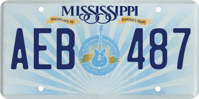 MS license plate AEB487
