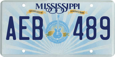 MS license plate AEB489