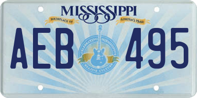 MS license plate AEB495