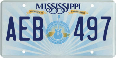 MS license plate AEB497