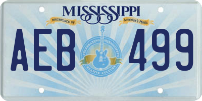 MS license plate AEB499