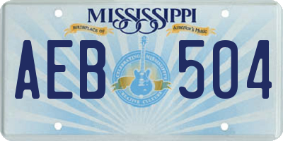 MS license plate AEB504