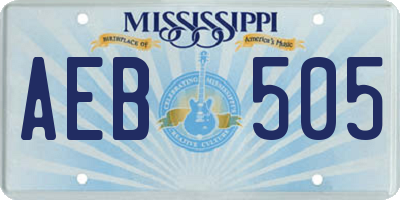 MS license plate AEB505