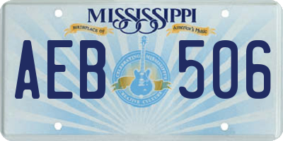 MS license plate AEB506