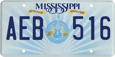 MS license plate AEB516