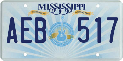 MS license plate AEB517