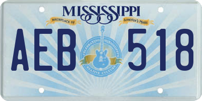 MS license plate AEB518