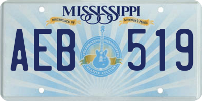 MS license plate AEB519