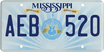 MS license plate AEB520