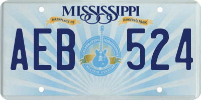 MS license plate AEB524