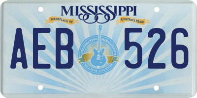 MS license plate AEB526
