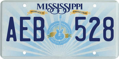 MS license plate AEB528