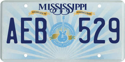 MS license plate AEB529