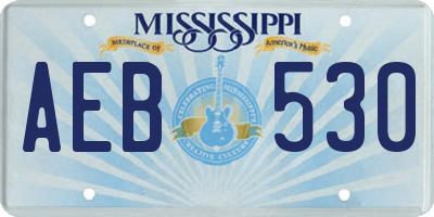 MS license plate AEB530