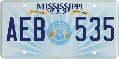 MS license plate AEB535