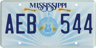 MS license plate AEB544