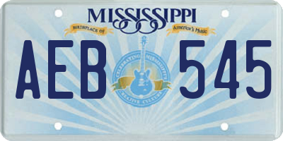 MS license plate AEB545