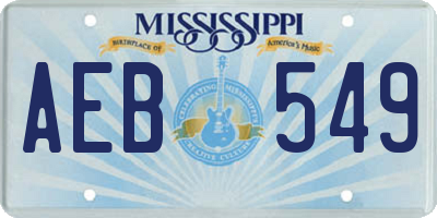 MS license plate AEB549