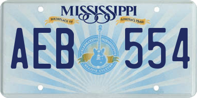 MS license plate AEB554