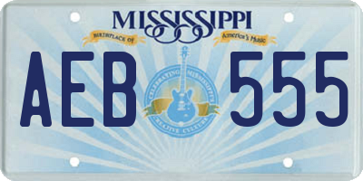 MS license plate AEB555
