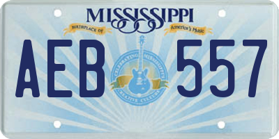 MS license plate AEB557