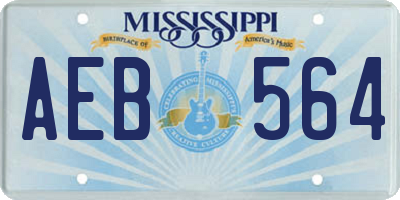 MS license plate AEB564