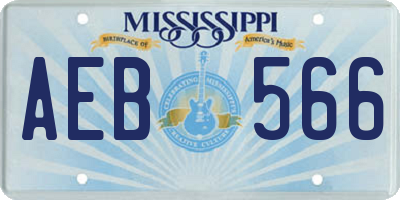 MS license plate AEB566