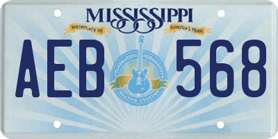 MS license plate AEB568