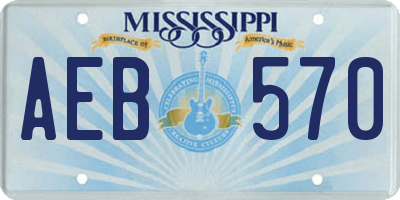MS license plate AEB570