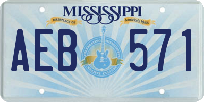 MS license plate AEB571