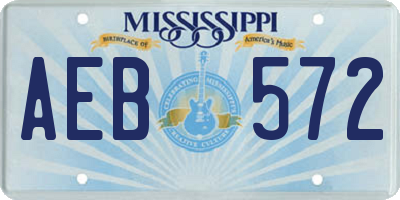 MS license plate AEB572