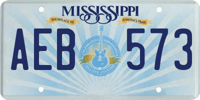 MS license plate AEB573