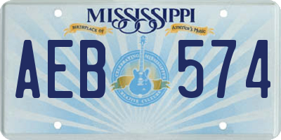 MS license plate AEB574