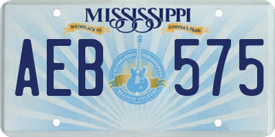 MS license plate AEB575