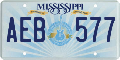 MS license plate AEB577
