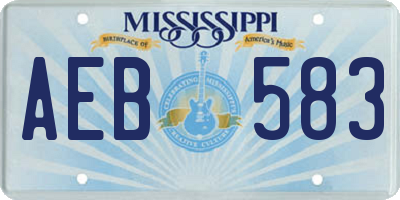 MS license plate AEB583