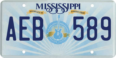 MS license plate AEB589