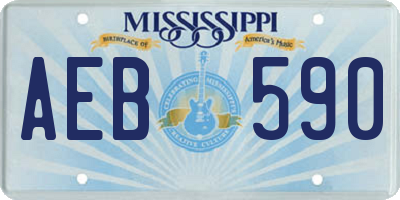 MS license plate AEB590