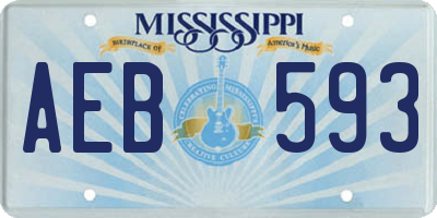 MS license plate AEB593