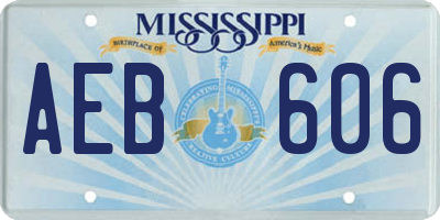 MS license plate AEB606