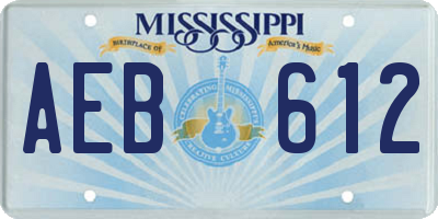 MS license plate AEB612