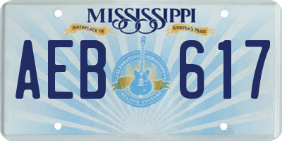 MS license plate AEB617