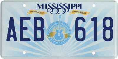MS license plate AEB618