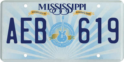 MS license plate AEB619