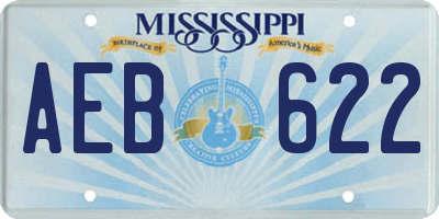 MS license plate AEB622