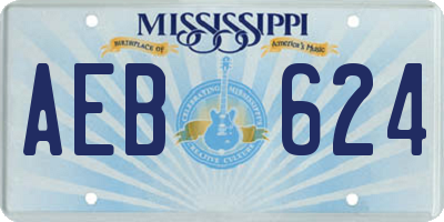 MS license plate AEB624