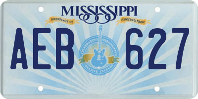 MS license plate AEB627
