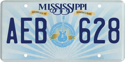 MS license plate AEB628
