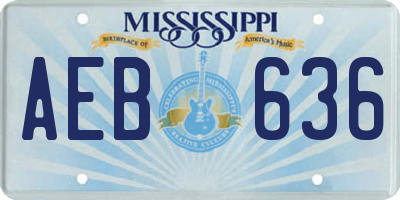 MS license plate AEB636